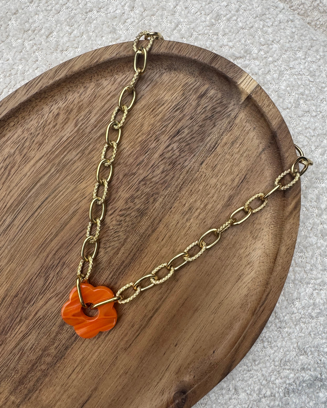 Collier Flora Orange