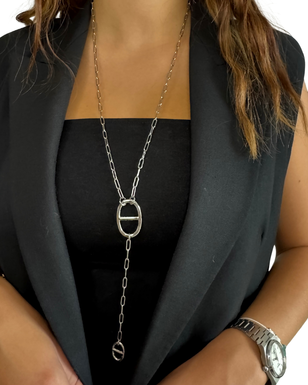 Sautoir Danae Argenté